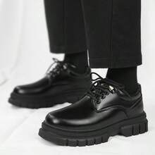 أحذية رجالية شائعة، أحذية كاجوال ذات قمة منخفضة متعددة الاستخدامات مناسبة للعمل، موسم الزفاف، التنقل للعمل، جميع المناسبات الرسمية/الأعمال الرسمية - الأسود - مشاهدة 6