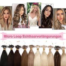 100Strands Micro Ring Loop Tip Remy Human Hair Extensions Straight Micro Beads Link Hair 0.5g/Strand Pelucas De Cabello Humano #1 Jet Black #1B Natural Black #2 Dark Brown #4 Medium Brown #6 Light Brown #24 Natural Blonde #27 Dark Blonde #60 Platinum Blonde #613 Bleach Blonde #4/27 Medium Brown/Dark Blonde #12/613 Golden Brown/Blonde #18/613 Ash Blonde/Bleach Blonde - #60 Platinum Blonde - 查看 11