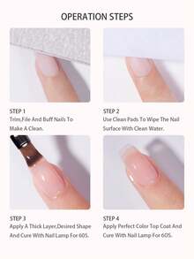 12毫升裸色蜜桃色橡胶底凝胶指甲油，自然裸色法式美甲延长胶，可卸型，适合美甲沙龙和DIY，推荐完美色号 - 彩色 - 查看 8