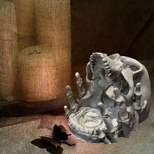 Creative Skeleton Jewelry Organizer Skeleton Ashtray Resin Craft Creative Home Decor Tray Storage Ornaments , Makeup Room Decor - White - View 2