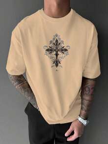 Popular, Caballero Ángel, Alas Cruzadas y Patrón, Camiseta de Verano de Manga Corta para Hombre, Elegante y Guapo, Adecuada para el Verano, Tela Cómoda - Blanco - Ver 11