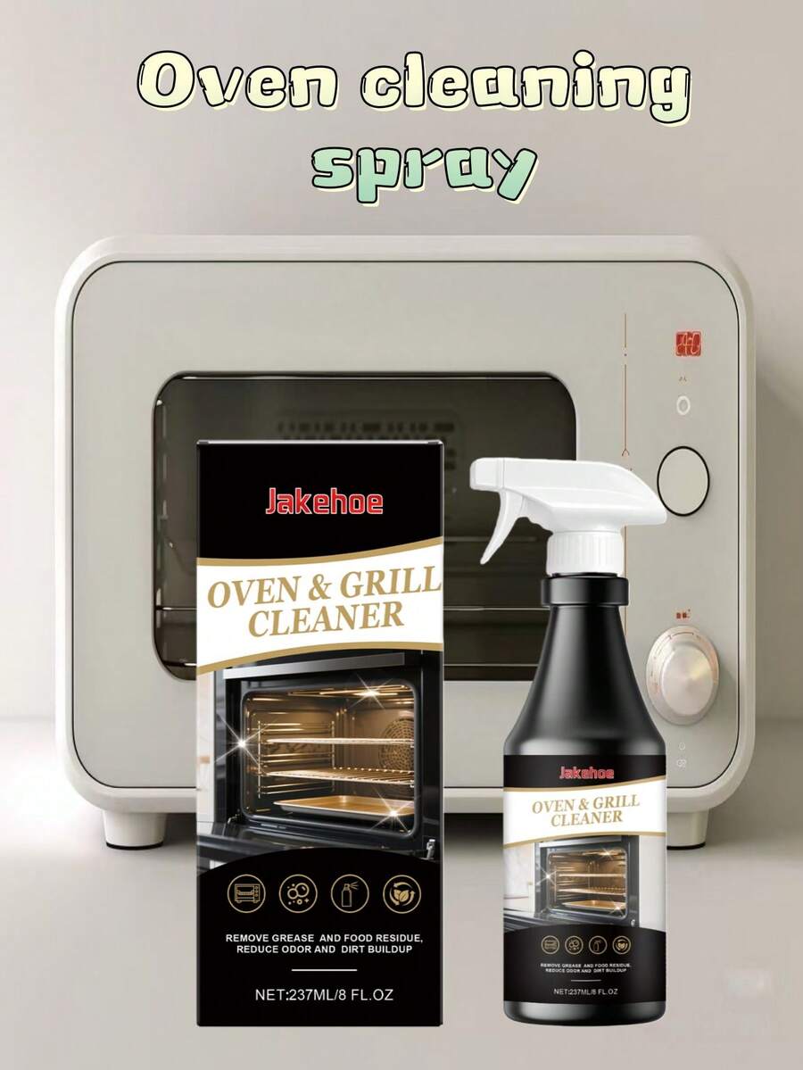 jakehoe Spray de limpieza para horno, desengrasante y removedor de manchas para uso diario en el hogar, limpieza conveniente. Agente de limpieza automática y removedor de grasa. Adecuado para estufas y parrillas. Disuelve la suciedad horneada. - Líquido - Ver 1