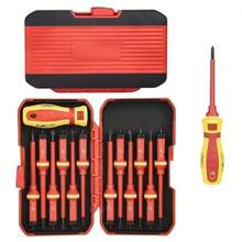 1000V Insulated Screwdriver Set, Magnetic Tip Screwdriver Kit, Electrician Tools, Replaceable Blades, Household Repair Screwdriver For Men - Random Style Screwdriver - View 1