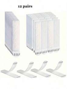 12/24 piezas de cinta adhesiva para fijar marcos, instalación sin daños, pegatina mágica de doble cara, conveniente para quitar e instalar, adecuada para controles remotos, marcos de fotos, enchufes, etc. - multicolor - Ver 16