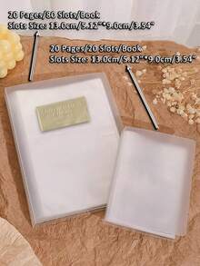 Frosted Transparent File Folder Book, 20 Pages Plastic Document Organizer With 20/80 Slots For Office School Supplies - Storage Booklet (20+80 Slots) - View 12