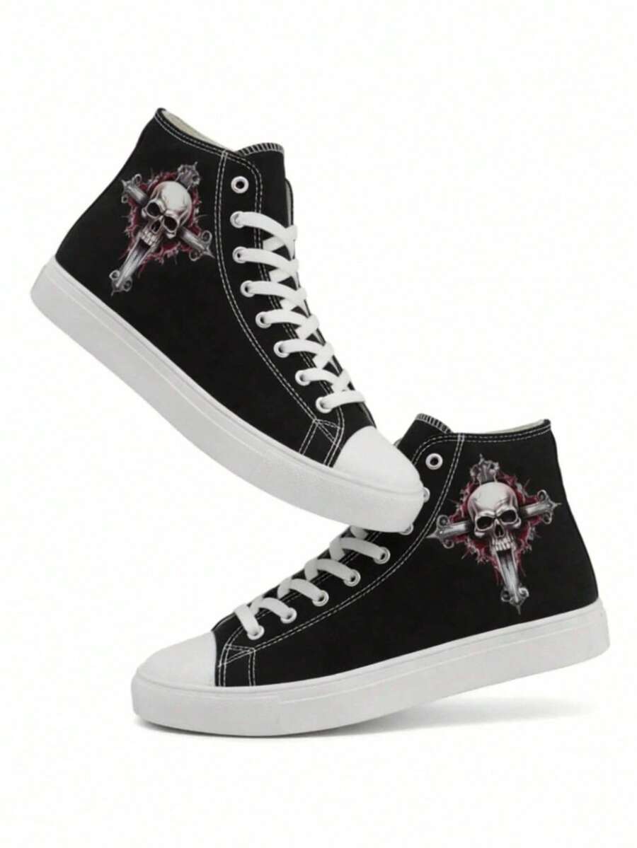 Men Canvas Shoes - Black - View 1