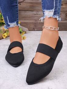 女士平底鞋 - 黑色 - 查看 3