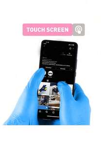 1 Pack Disposable Nitrile Gloves, Thick High Elastic Latex Gloves For Dishwashing, Waterproof Oil-Resistant PVC Household Gloves - A - View 3