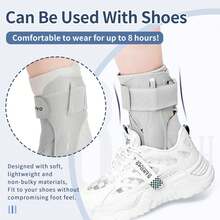 Gray X-Large Ankle Brace With Side Stabilizers - Adjustable Support For Sprain Achilles Tendon Injury Recovery - Xám - Xem 2