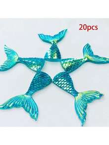 20/50/Pcs 透明樹脂配件美人魚尾DIY材料裝飾 - 多色 - 查看 15