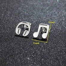 1对不锈钢耳环，可爱松鼠动物吊坠，时尚流行耳环，女士饰品，朋友生日礼物 - 黑色 - 查看 2