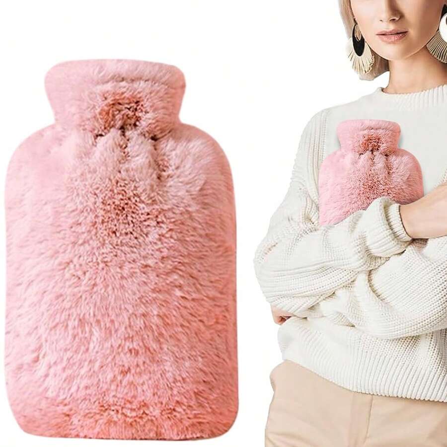 1pc Cute Plush Hot Water Bottle, Can Be Used To Warm Stomach And Hands, Suitable For Female Students To Warm Their Stomach (Fill With Water Upon Payment) - Hot Water Bottle - View 1