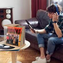 Premium Vinyl Record Storage W/ Clear Acrylic Holder Style Record Holder LP - 原木色 - 查看 7