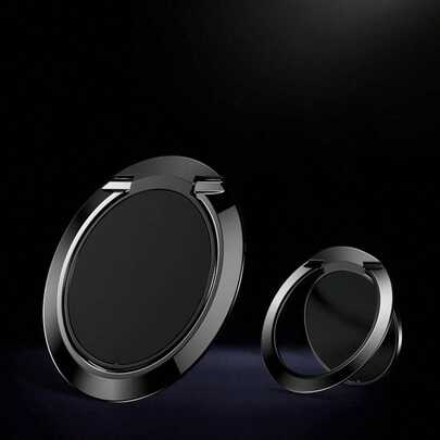 Suporte circular ultrafino em liga de zinco para celular, ideal para mesa e carro (1 unidade).