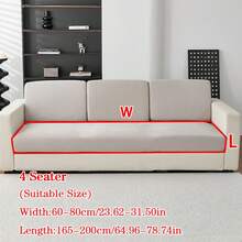 1pc All-Season Jacquard Chenille Anti-Slip Sofa Seat Cushion Cover, Minimalist Modern Soft & Skin-Friendly Pet-Proof Elastic Sofa Slipcover, Spring/Autumn Anti-Scratch Sofa Pad Fit For L-Shaped Combination Sofa And 1/2/3/4 Seater Sofa (Single Piece Sold) - Moon Gray - View 18