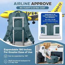 Mochila de compresión al vacío de gran capacidad, mochila de negocios, mochila para portátil, ligera, adecuada para el trabajo y los viajes, práctica y ahorradora de espacio para hombres, plegable, no se destiñe, ideal para estudiantes y salidas casuales - Multicolor - Ver 6