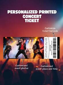 1pc Custom Personalised Event Ticket,Custom Concert Ticket, Country's Cool Again Tour,Editable Tour Ticket, Tour Ticket, My Kinda Saturday Night Tour, Canva Template, Surprise Gift, Concert Ticket - A - View 8