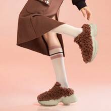 Fabric Bubble Gum Fashion Versatile Fleece Non-Slip Wear-Resistant Low-Top Casual Shoes Chestnut-Brown Casual Shoes Women AGCU552-2 - 彩色 - 查看 7