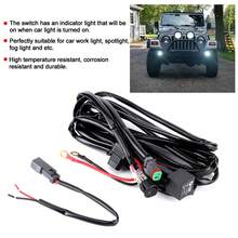 Mazo de cables para interruptor, kit de mazo de cables para control remoto de barra de luces LED, mazo de cables impermeable para coche de 12 V/40 A para control de encendido/apagado de barra de luces LED de trabajo: ideal para luces de trabajo, focos, luces antiniebla, etc. - Negro - Ver 1