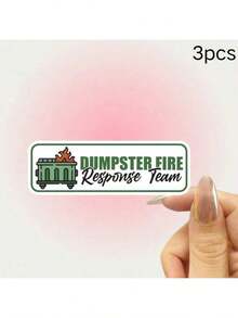 Dumpster Fire Response Team - Humorous Quote Vinyl Sticker Waterproof For Cars Laptops And More School Supplies Back To School - Multicolor - View 16