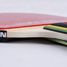 7pcs/Set 3D 210 Professional Table Tennis Racket, 1pc 5-Ply Solid Wood Blade + 6pcs 3-Star Training & Competition Table Tennis Balls, Suitable For Match And Practice - Multicolor - View 6