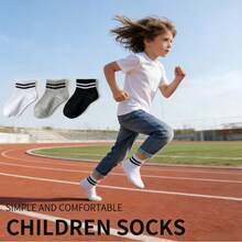 3/6/9/15 Pairs Kids Cartoon Pattern Socks, Breathable Mid-Calf Socks For Home And School Wear, Spring/Summer - Multicolor - View 3