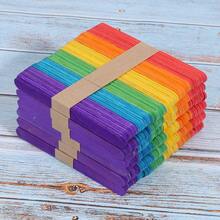300 unidades de palitos de madera de colores para helados, manualidades DIY, palitos de madera para helados para el verano en casa. - Multicolor - Ver 3
