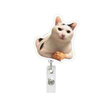 1pc Cute Cat Expression Abstract Acrylic Retractable Badge Reel Clip, Suitable For Nurses, Doctors, Volunteers, Teachers, Office Workers, ID Holders, Medical Personnel Badge Accessories, Retractable Lanyard Clip - A - View 23