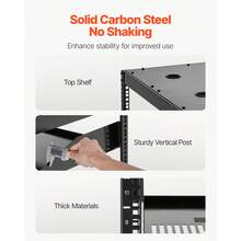 Rack de Red Abierto de 10U, 585 mm de Profundidad, Rack de Servidores de Pared o de Suelo, Resistente 4 Postes, con Estantes Ventilados y Herrajes de Montaje, para Todo Equipo de Red/IT/AV - 10U - Ver 3