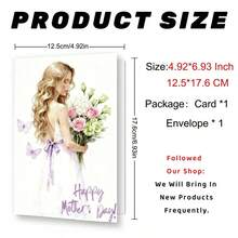 1 Greeting Card For Mother And Grandmother, Mother's Day Card, Can Be Given As A Gift To Mother, Grandmother Or Female Elders, Mother's Day Card, Including Envelope, Ideal Gift - Sets - View 2