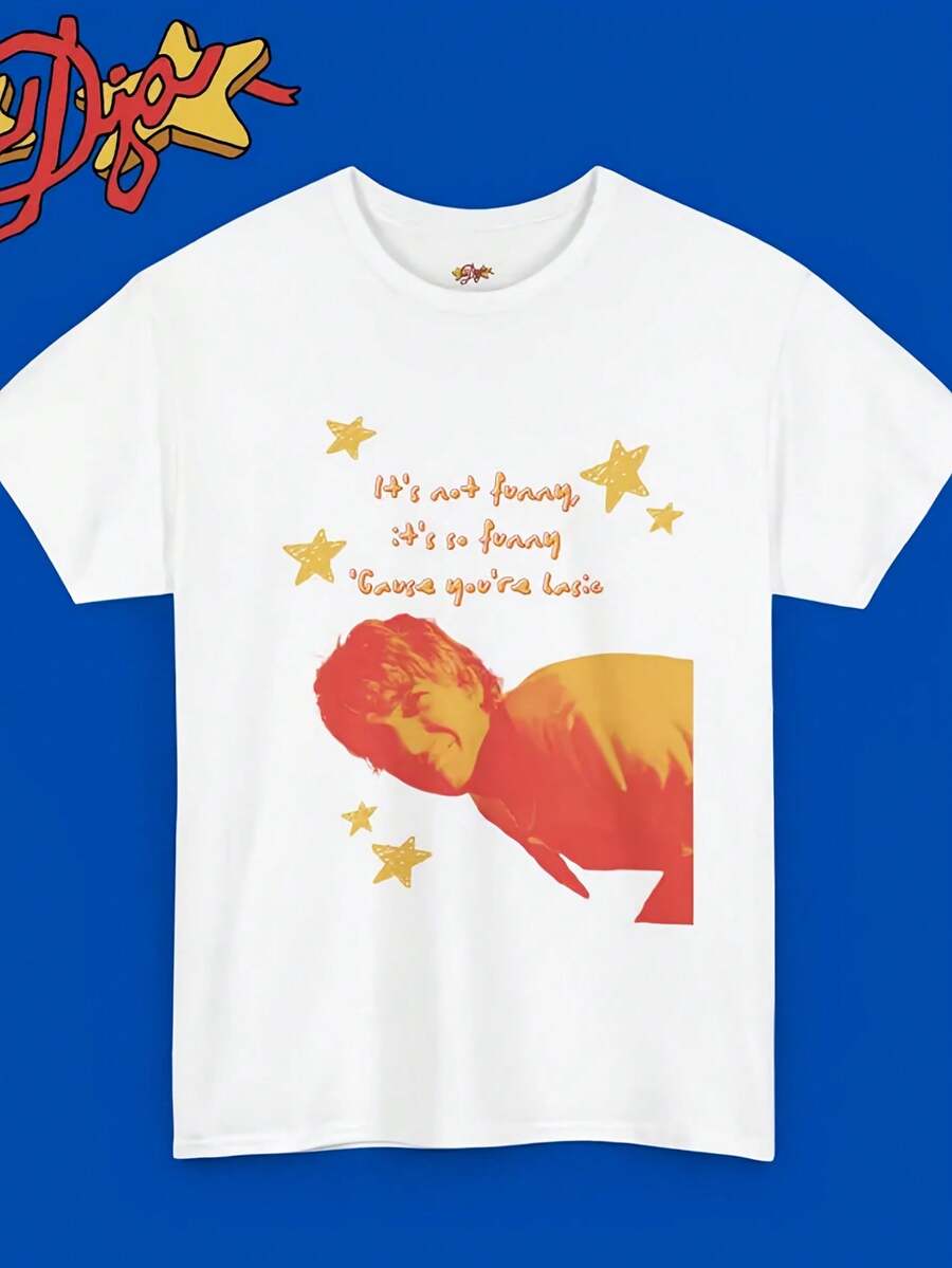 Djo The Crux Basic Being Basic Lyrics T-Shirt Album Art Graphic Tee - trắng - Xem 1