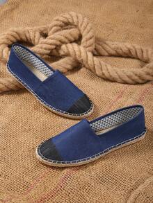 Breathable, Moisture-Wicking, Non-Slip Woven Fisherman Shoes, Linen Shoes, Casual Shoes, Canvas Shoes For Men And Women - Blue - View 5