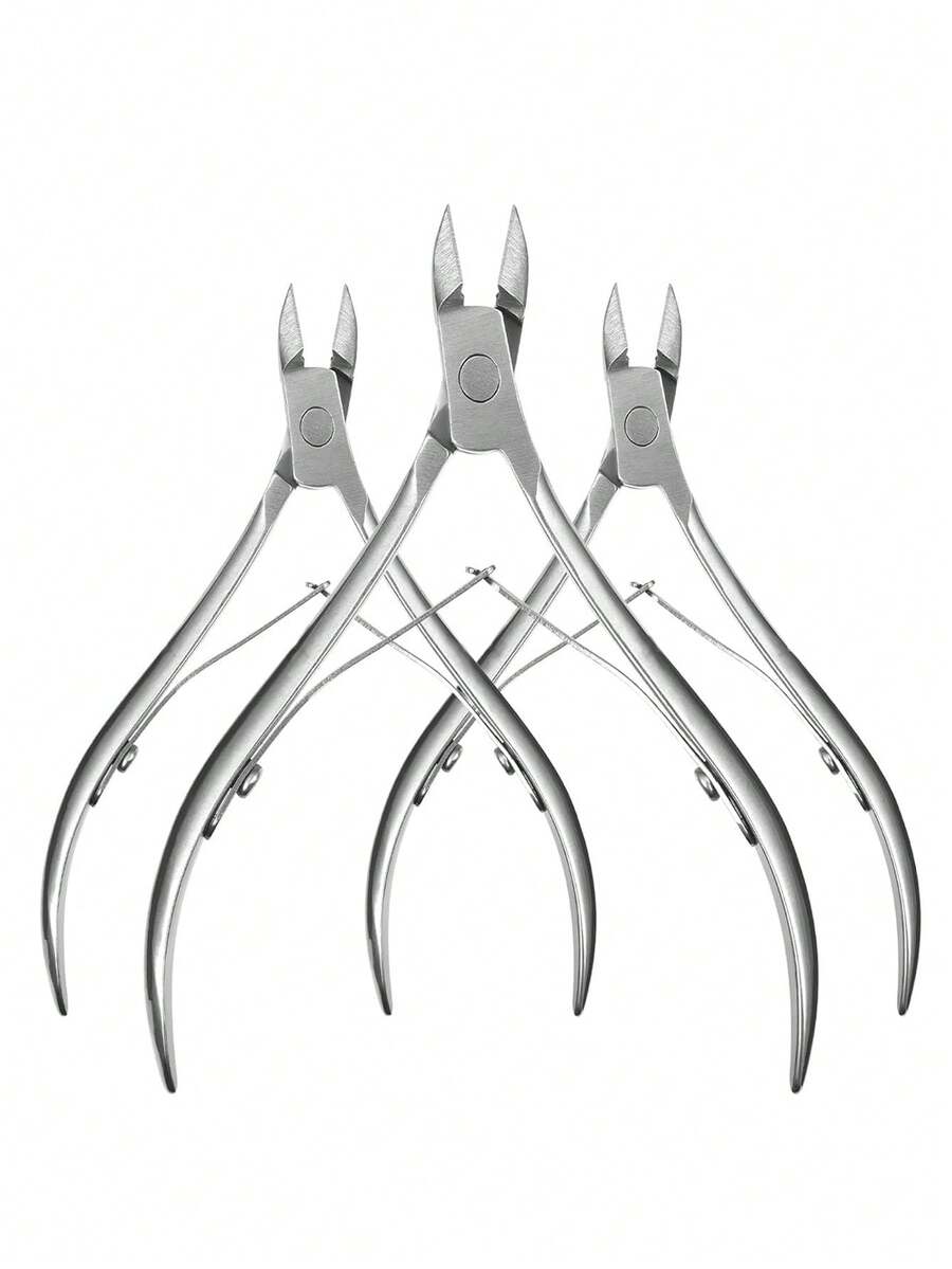 1件装指甲角质层钳/剪钳/去除器/剪刀/足部护理/美甲工具 - 銀色 - 查看 1