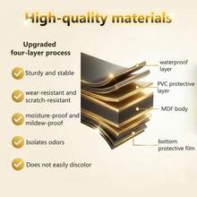 SAINOS Holz WC toilettensitz mit absenkautomatik Wasserdicht schimmelresistent und leicht zu reinigen toilettendeckel 190 kg Tragfähigkeit - H351 - Übersicht 5