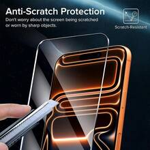 Full Series Protective Case & Screen Protector Set, High Transparency, Lens Protection, Anti-Fall, Anti-Yellowing, Compatible With IPhone 17 Pro Max/17 Pro/17/Air - Transparent Phone Case + Tempered Glass Screen Protector - View 7