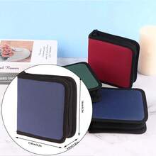 1 estuche de almacenamiento de bolsos Oxford para 40 tabletas, discos CD/DVD, estuche para CD, organizador de DVD, soporte para almacenamiento Multimedia YFL0 - Rojo - Ver 3