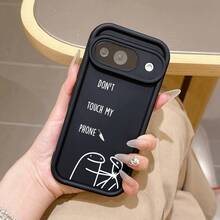 おもしろいスローガンとミニマリストパターンのスマホケース。  Pixel 9、9A、8、8A、7、7A Pro、XL、5Gに適しています。 落下防止ソフトTPUバックカバー。 گوグルピクセル8A、9A、10、 11/12/13/14/15/15プロ/15プラス/15プロマックス/11プロ/12プロ/13プロ/14プロ/12ミニ/13ミニ/11プロマックス/12プロマックス/13プロマックス/14プロマックス/14プラス/5 - ブラック - チェックする 2
