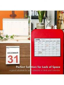 1pc Magnetic Refrigerator Calendar - Strong Magnetic Backing, Smooth Wipe-Clean Surface, Practical Calendar, Durable Whiteboard - Ideal For Kitchen Organization, Meal Planning, Family Scheduling, Reminders And Fridge Notes - Multiple Specifications - View 10