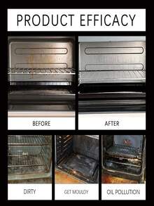 jakehoe Spray de limpieza para horno, desengrasante y removedor de manchas para uso diario en el hogar, limpieza conveniente. Agente de limpieza automática y removedor de grasa. Adecuado para estufas y parrillas. Disuelve la suciedad horneada. - Líquido - Ver 8