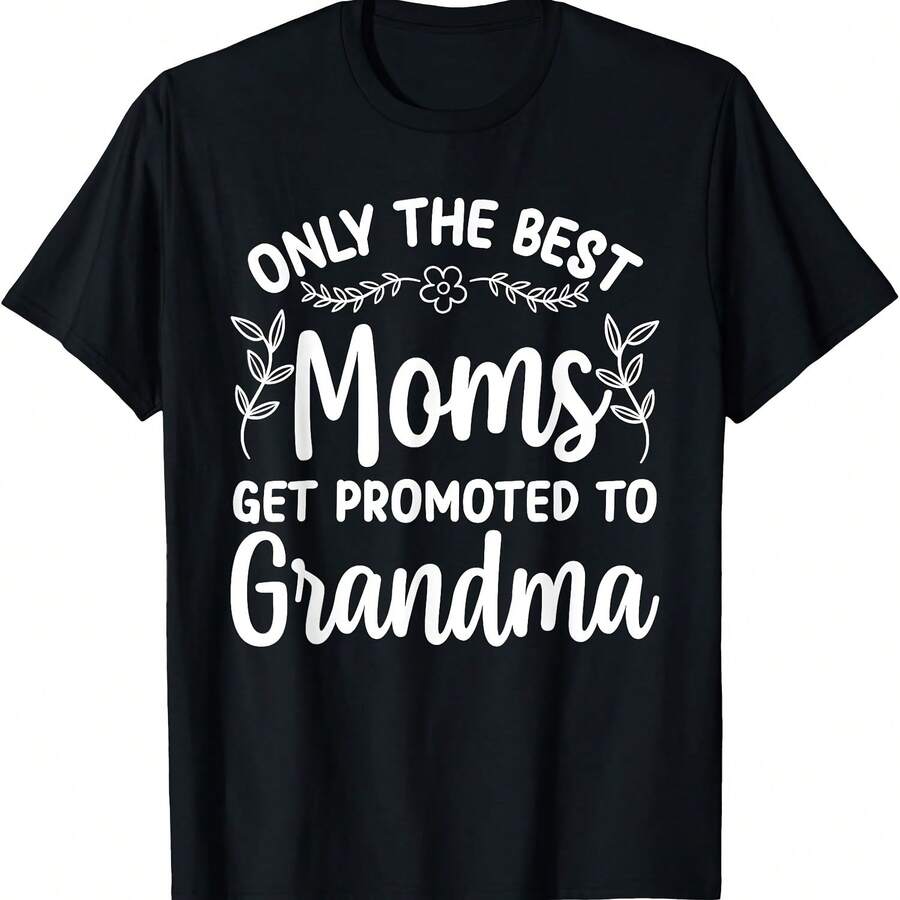 Camiseta de abuela para mujeres: Mamá ascendida a abuela - Negro-4 - Ver 1