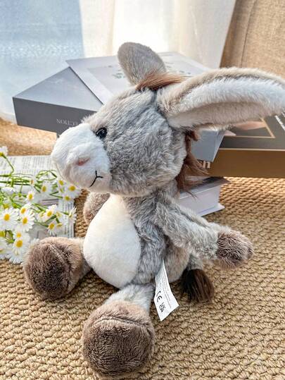 31厘米/12英寸超蓬松柔软驴毛绒抱枕 | 可爱又舒适的驴毛毛绒玩偶，柔软亲肤 | 萌趣驴毛抱枕，适合沙发、床、卧室装饰 | 舒适的驴毛毛绒玩偶，适合儿童、幼儿和成人