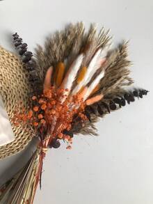 1 Buquê de Grama de Pampa para Halloween, Buquê Floral Rústico, Buquê de Flores de Estilo Natural, Feito de Plantas Naturais, Adequado para Arranjo em Vaso, Casamento, Buquê de Noiva, Decoração Doméstica e de Escritório, Presente de Aniversário, Decoração de Festa, Mesa - vitalidade - Visão 5