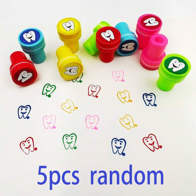 1/5/10/20/30 piezas Juego de sellos divertidos con dientes, sellos de recompensa, sellos creativos, sellos de incentivo para el aula, regalos para maestros - Multicolor - Añade 10