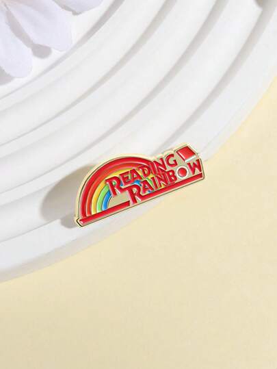 1Pc Rainbow Books Enamel Pins Reading Habit Brooches Lapel Badges Bookish Jewelry Decoration Gift For Reader Friends