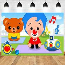 Cartoon Cute Kid Birthday Party Supplies Background Decoration Circus Plim Theme Shower Photography Props Gifts - CL40-24 - 查看 1