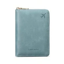 Capa Multifuncional RFID Anti-Roubo para Passaporte em Tecido Liso, Bolsa de Armazenamento para Bilhetes de Viagem e Cartões, com Zíper, Bolsa de Viagem, Bolsa de Viagem, Bolsa de Viagem, Bolsa de Viagem, Organizador de Viagem de Grande Capacidade, Essenciais de Cruzeiro, Essenciais de Férias, Itens Essenciais de Viagem para Homens e Mulheres - Multicolorido - Visão 11