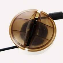 Caja enrolladora de cables redonda, de carga para auriculares, amarre enrollador de tipo giratorio, estuche de almacenamiento de cables de datos portátil, herramienta de almacenamiento de escritorio AWFM - Ver 5