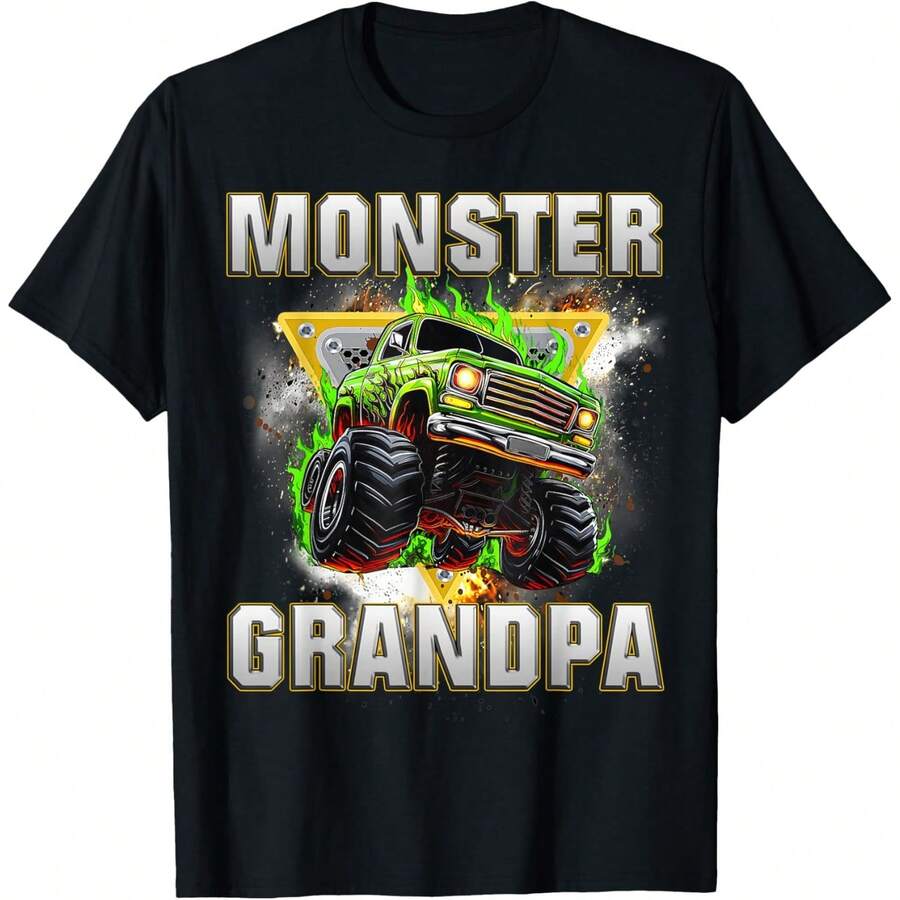 Monster Truck Grandpa Monster Truck Are My Jam Adults Kids T-Shirt - màu đen - Xem 1