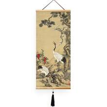 Prints Chinese Scroll Hanging Japanese Wall Art Decor Home - Longevityislikeapinecrane - View 1