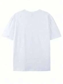 "Disney Genuine Authorization" 1pc Car Lightning McQueen Short Sleeve, Pixar Car Role, Fashion Cartoon Cotton T-Shirt Short Sleeve Design, Cartoon Short Sleeve, Men's Short Sleeve. - 白色 - 查看 2